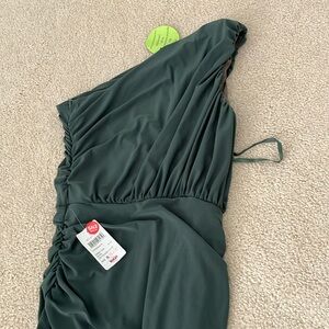 Windsor green one shoulder prom dress